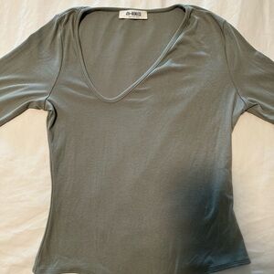 Green Asymmetrical body suit